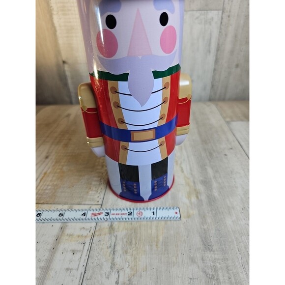 Nutcracker Tin 9.5″ Tall Christmas Holiday Storage Container - Picture 7 of 8